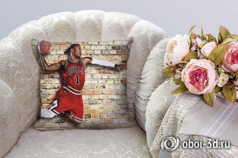 3D Подушка «Баскетболист в прыжке» вид 4