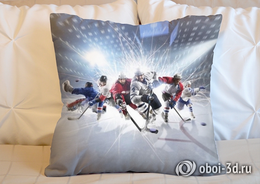 3D Подушка «Хоккей!» вид 2