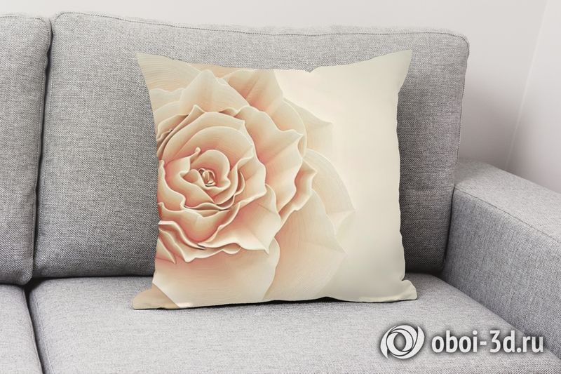 3D Подушка «Изысканная роза» вид 3
