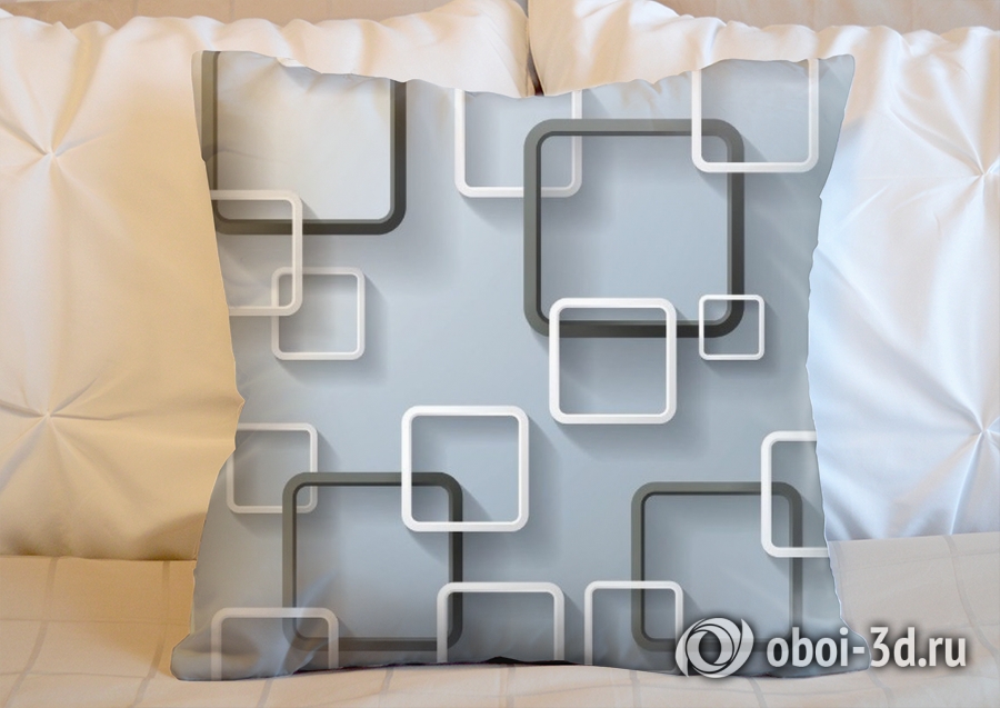 3D Подушка «Объемные квадраты» вид 5